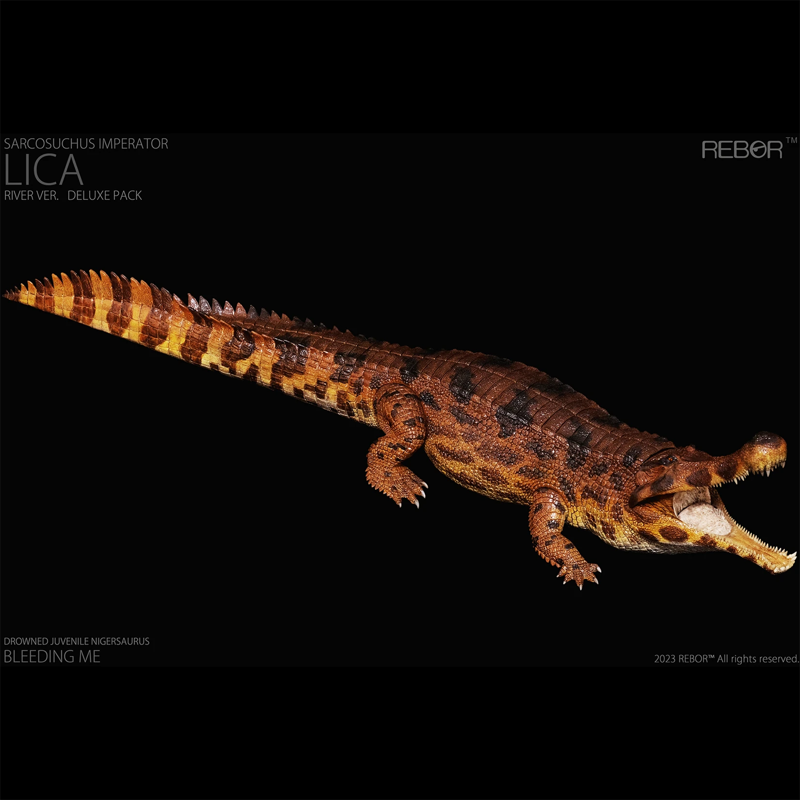 REBOR Sarcosuchus Imperator Modell im Maßstab 1:35, realistische Tierfigur, Sammlung, Szenendekoration, Geburtstagsgeschenk