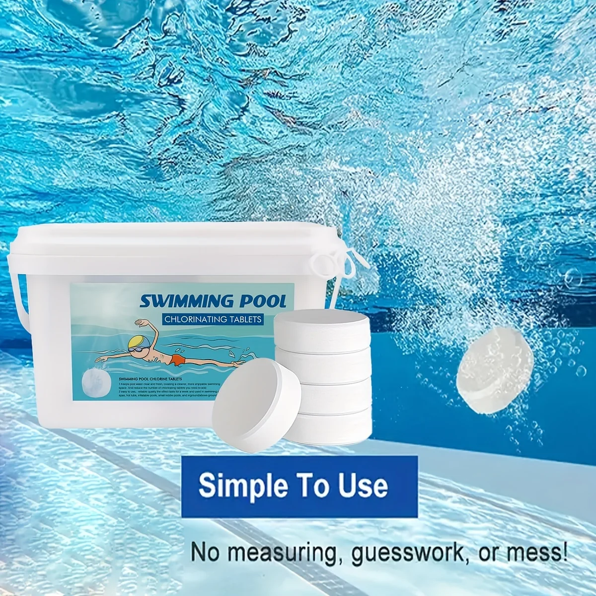 Comprimés combinés de purification de piscine, 20lb, 3 pouces, soins de piscine