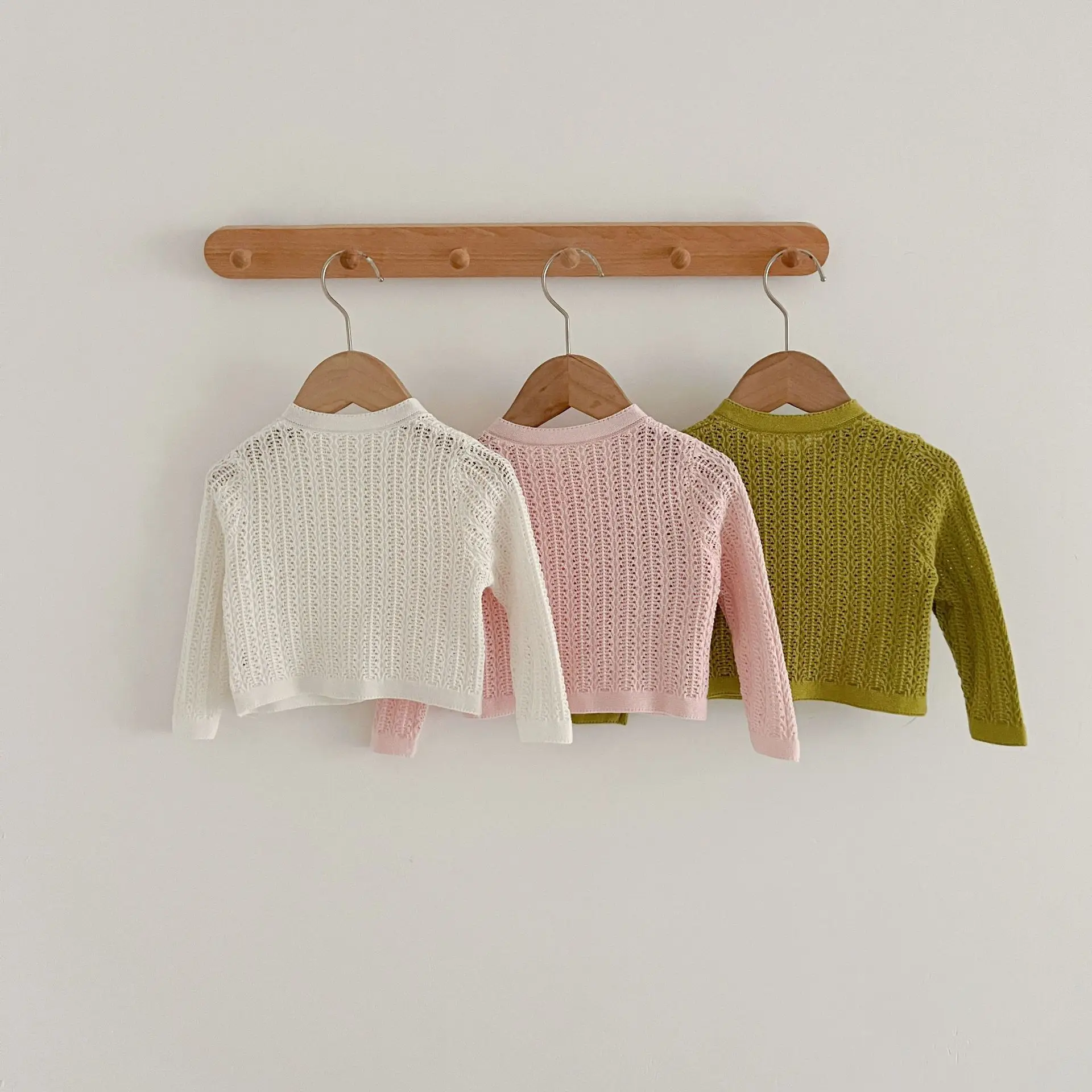Korean Version of Summer New Baby Girl Cotton Knitted Cardigan Thin Sunscreen Clothing