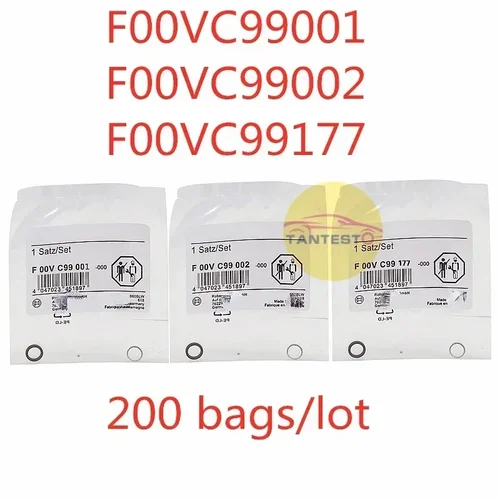 Envío Gratis, 200 bolsas para BOSCH F00VC99001 F00VC99002 F00VC99177, Kit de reparación de bola de válvula de anillo de arandela de sello de inyector Common Rail diésel