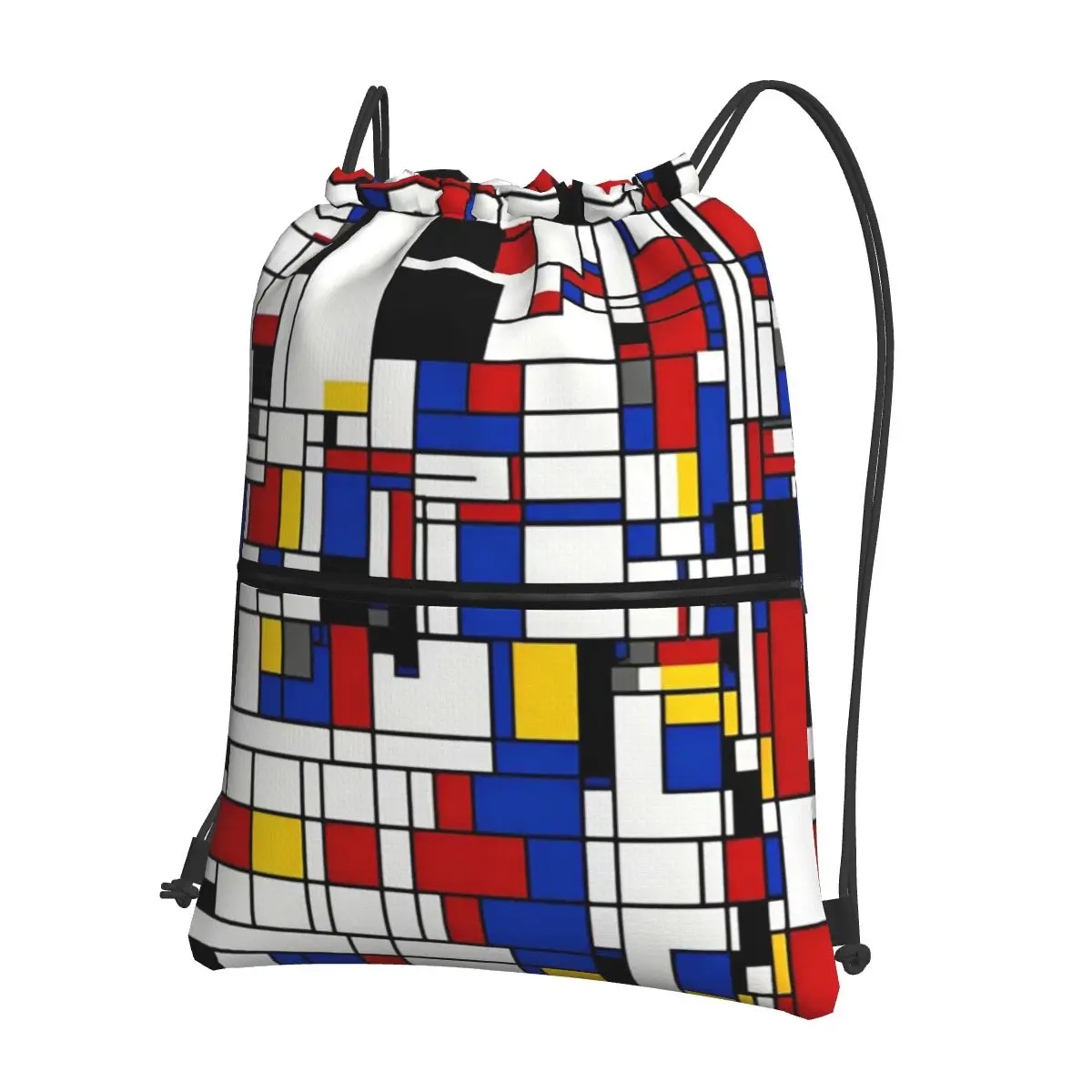 Piet Mondrian Backpacks Portable Drawstring Bags Sports Bag Book Bags for Man Woman School