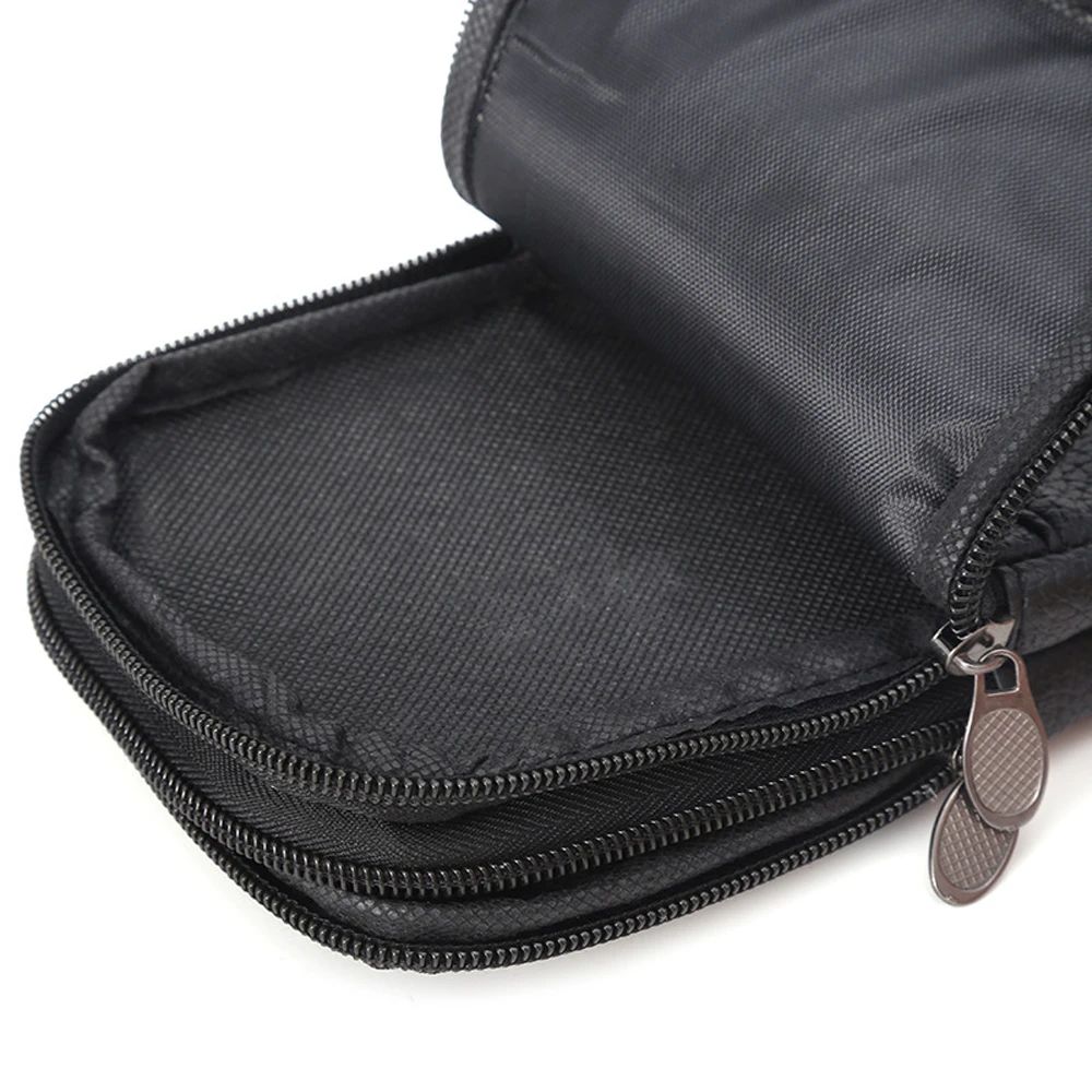 Men Waist Bag Mobile Phone Bag Outdoor PU Leather Wearable Belt Sports Waterproof Small Hanging Bag Business Leisure Coin Purse - Image 4