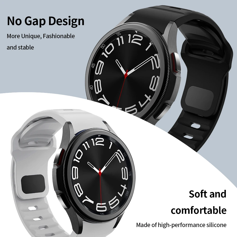 20mm Original Silicone Band for Samsung Galaxy Watch 6/5/4 44mm 40mm 45mm Bracelet for Galaxy Watch 4/6 Classic 43mm 47mm Strap