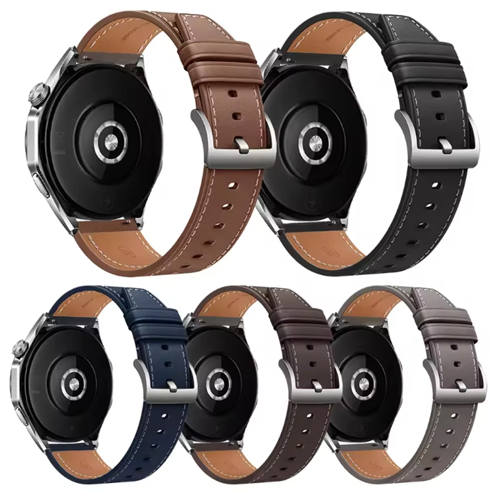 Leather 20 22mm Strap For Huami Amazfit BALANCE 3 2/Ultra Smar Watch Band Amazfit Bip Max Bip6 5 UNITY GTR4 Band Soft Wristbands