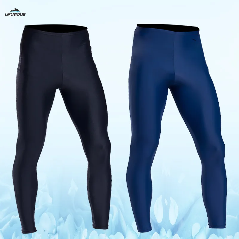 UPF-pantalones de nailon de LICRA para hombre, protector solar para Fitness al aire libre, natación, surf, baño, playa, secado rápido, Yoga,