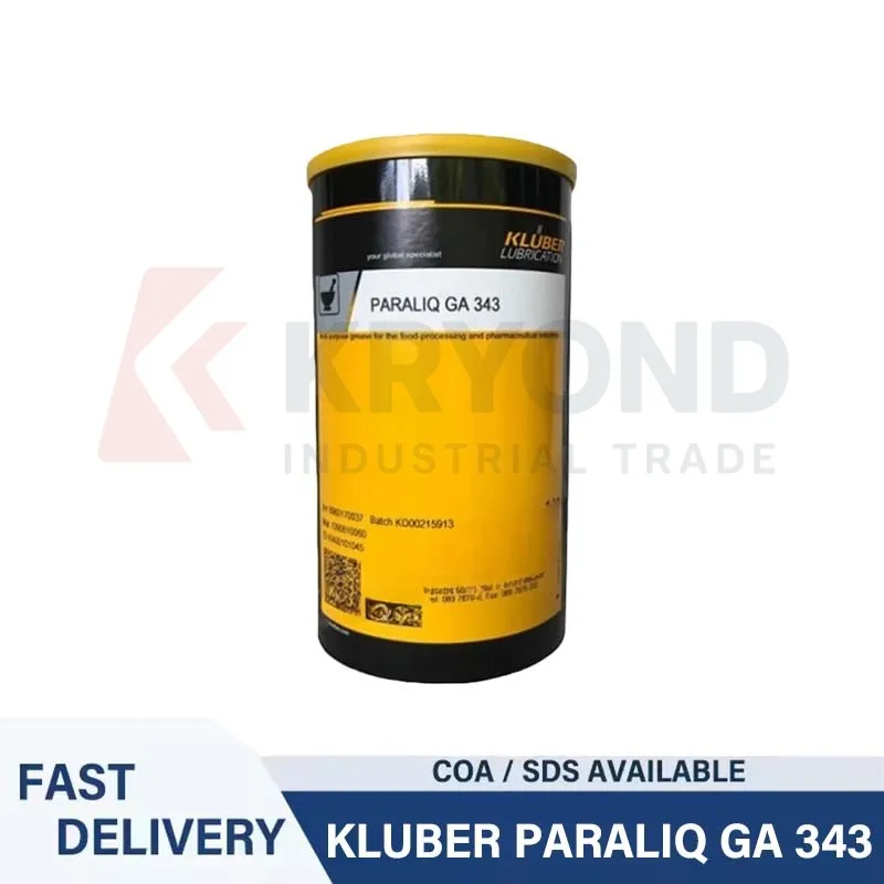 KLUBER PARALIQ GA 343 Lubrication Grease for Spindle Bearings Processing Pharmaceutical Industry Hygienic Equipment Applications