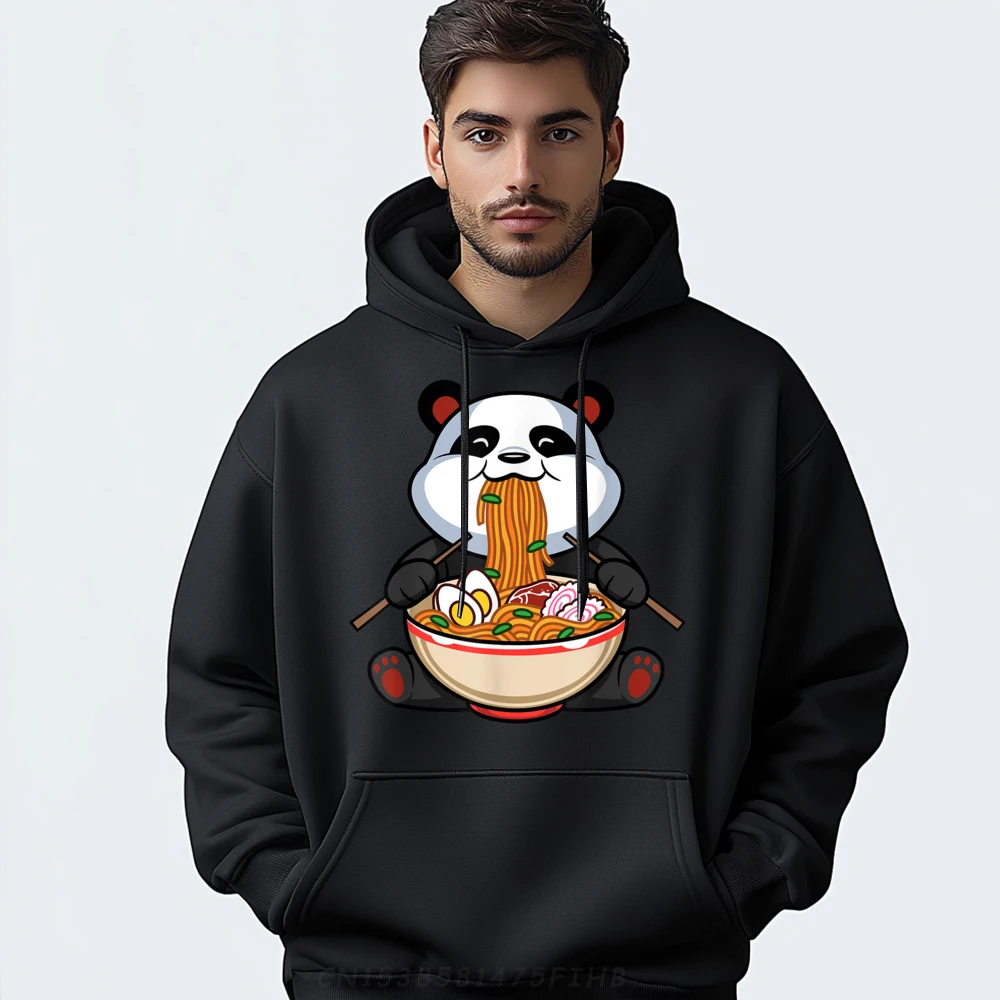 

Funny Cute Kawaii Panda Ramen Noodles Japanese Printed Hoodie Oversized Hoodies Easter Day