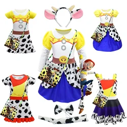 Toy Story Costume Baby Girls Movies Jessie Cosplay Cowgirls Dress With Bag Headwear Clothing Baby Kids Costume Outfits