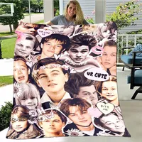 Titanic Leonardo DiCaprio printed blanket Warm blanket soft and comfortable home travel bed blanket picnic blanket birthday gift