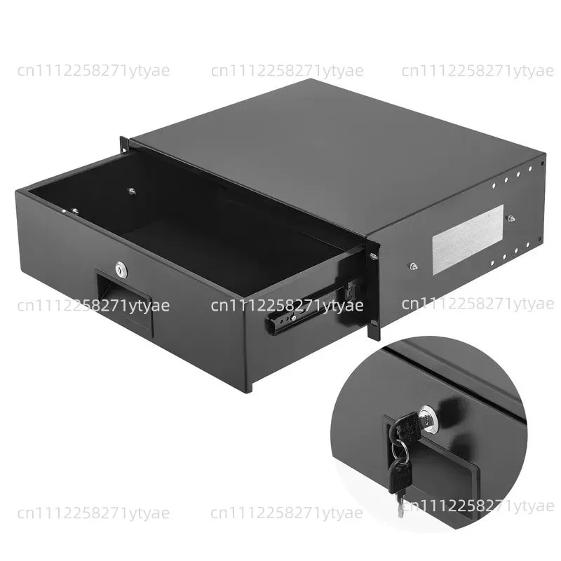 Up to 50 lbs, lockable 3U rack drawer cable management hole slot box for server cabinet slide management accessories