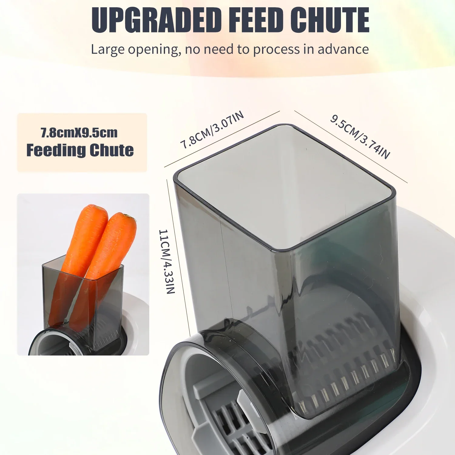 Electric Cheese Grater Electric Slicer Shredder Electric Vegetable Slicer Salad Maker  Fruit Cutter Food Processor Spiralizer view 5