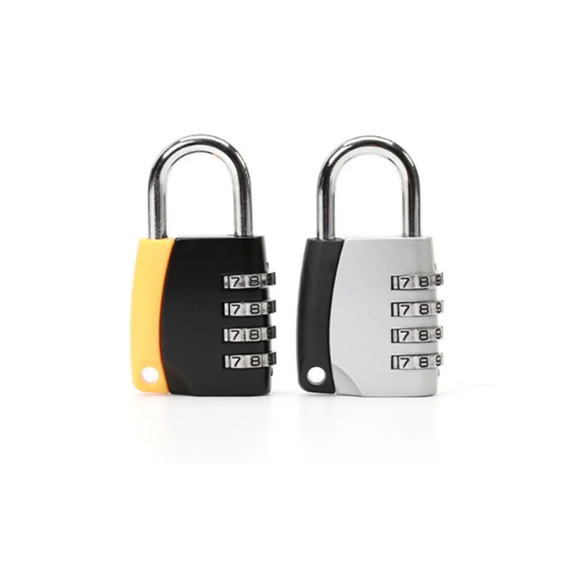 4 Dial Digit Password Lock Combination Suitcase Luggage Metal Code Password Lock Padlock Zinc Alloy Coded Lock Keyed Padlock