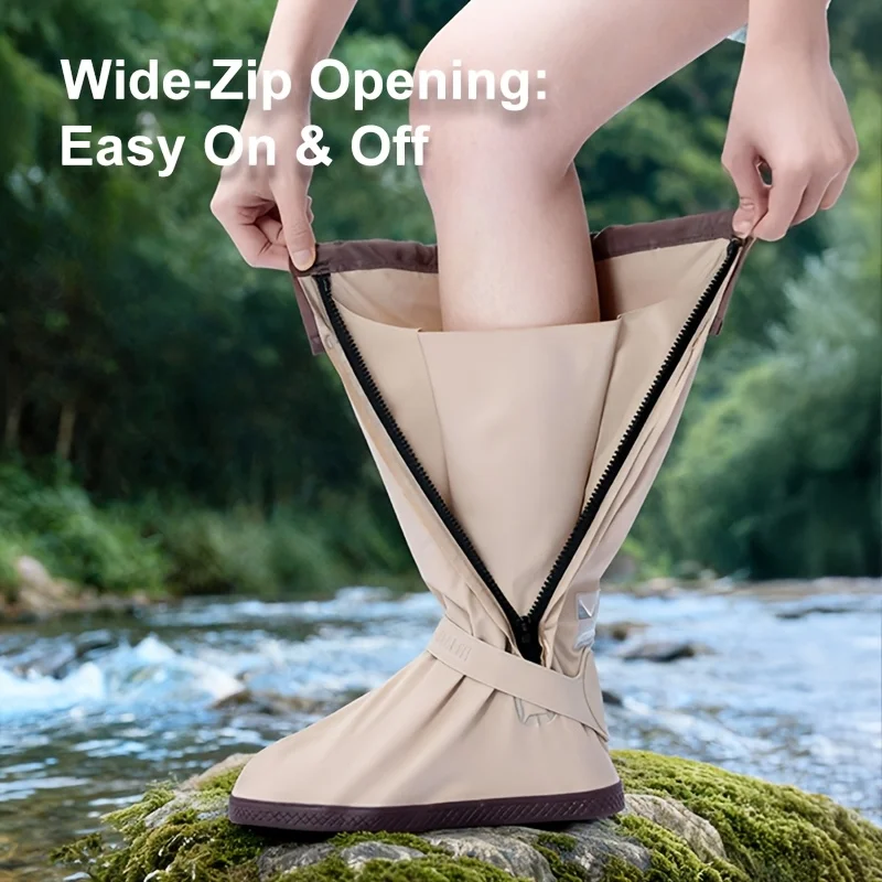 Waterproof Shoe Covers for Rain Boot Covers for Men Women Rain Outdoor Indoors Non-Slip Waterproof Shoe Boot Protectors Cycling view 3