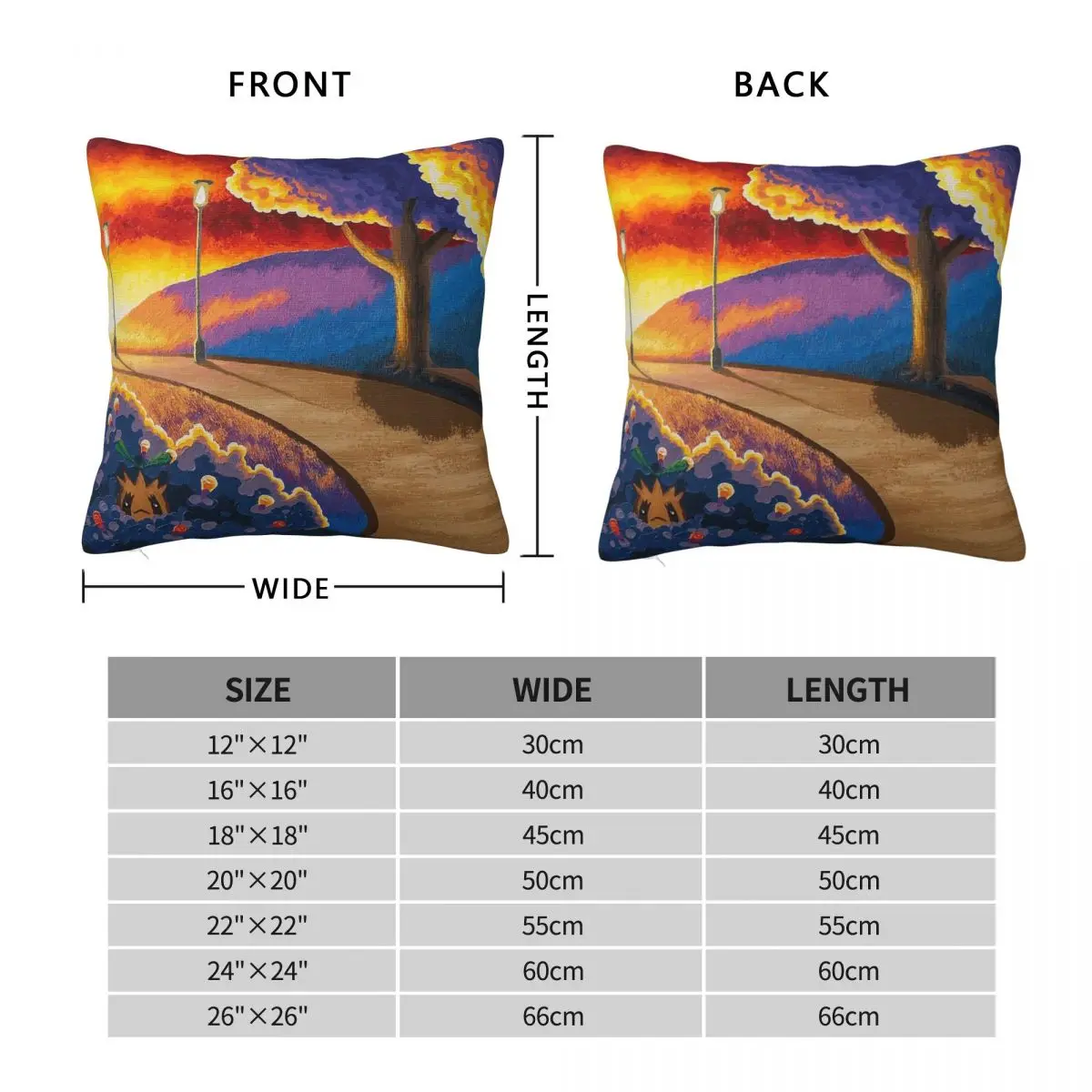 National Park Square Pillowcase Polyester Linen Velvet Pattern Zip Decor Sofa Cushion Cover