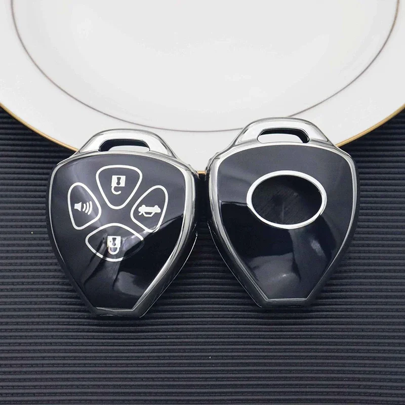 トヨタ カムリ RAV4 クラウン アバロン カローラ レイツ ヴェンザ マトリックス ヤリス用 TPU製 車のリモートキーカバーケース - 2/3/4ボタン アクセサリーバッグ