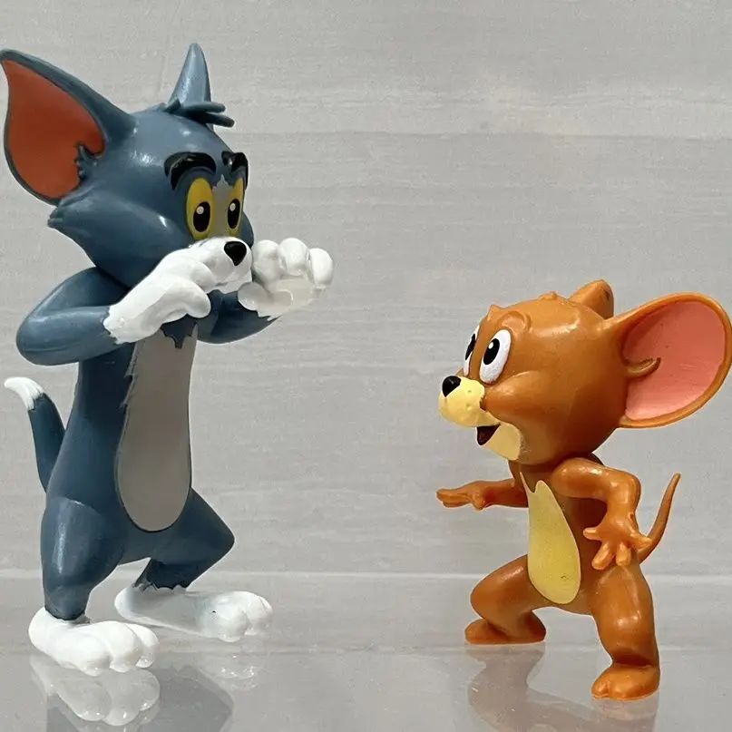 New Anime Toms And Jerrys Action Figures Classic Cartoon Cat Mouse Model Toys Cute Desktop Ornaments Collectible Toy Children'S