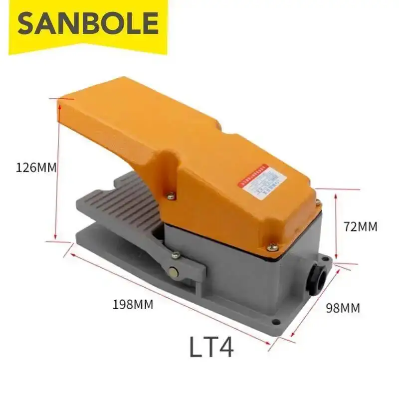 

LT4 Series Foot Switch Punch Pedal Type 220V Machine Tool Accessories Control OFF-ON AC380V 10A IP44