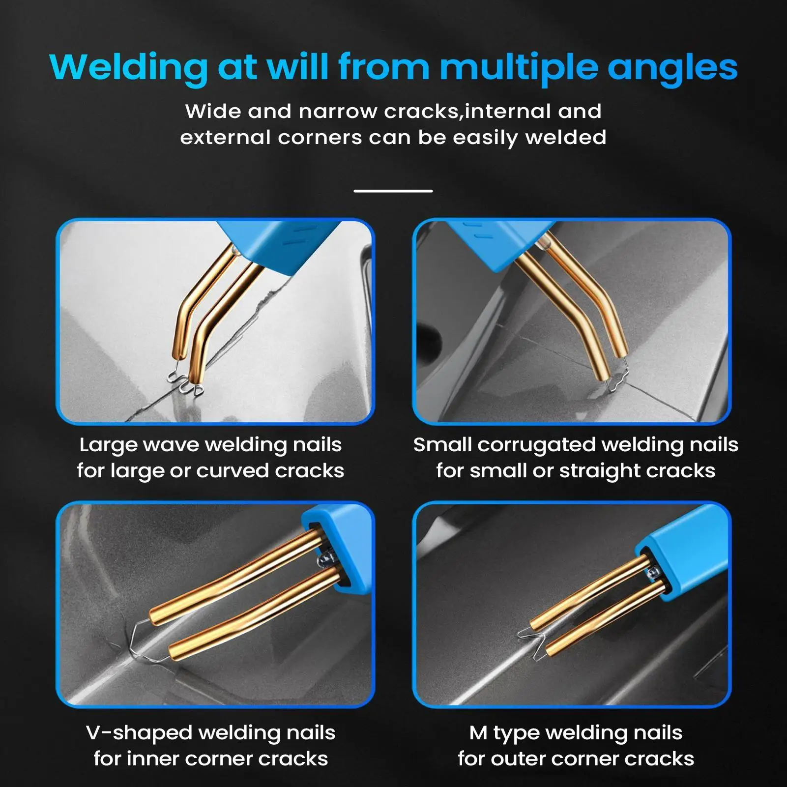 

Portable Auto Body Restore Plastic Welding Tools Car Bumper Repair Kit for Crack Broken Hard Fixing Shop Home ATV Kayak Board