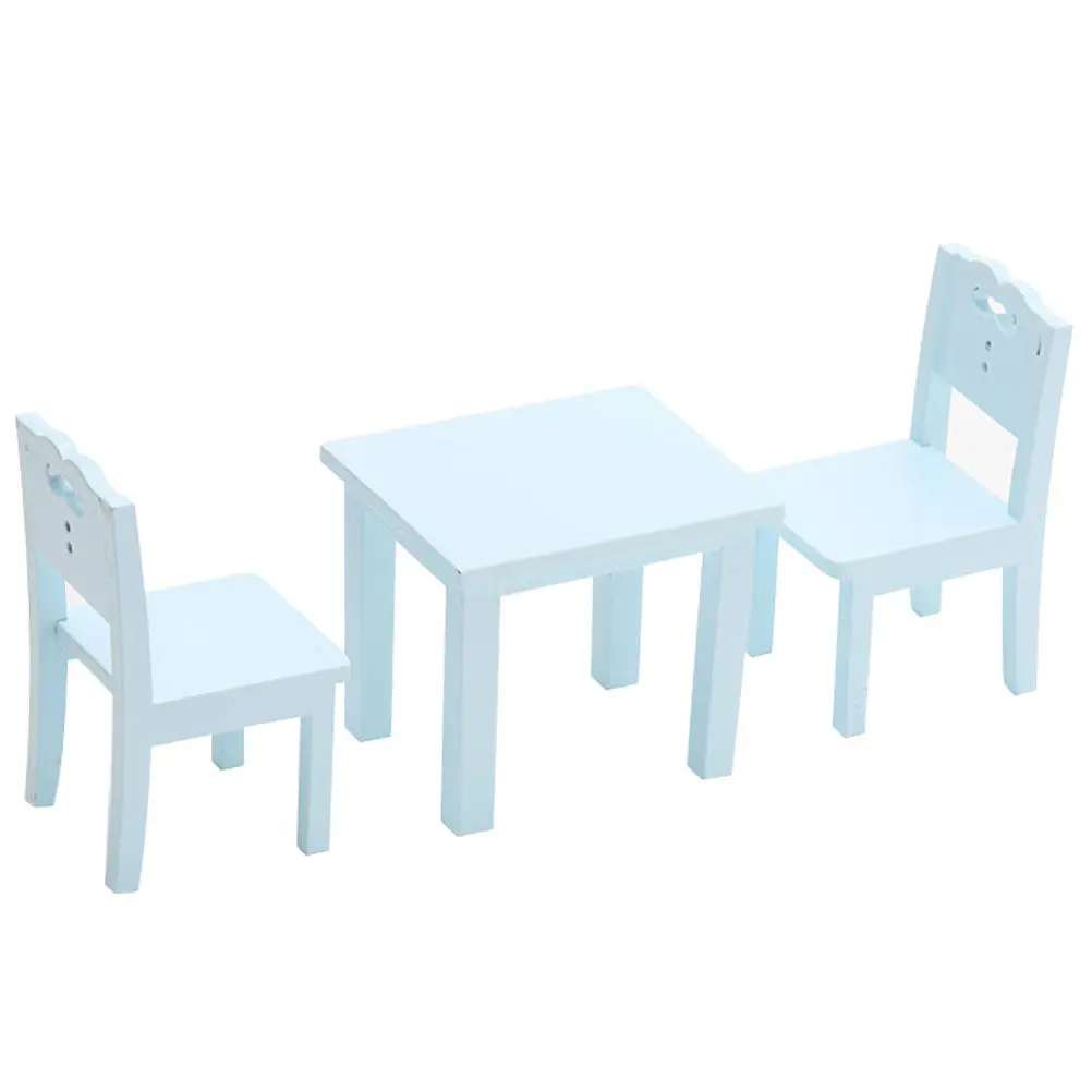 3Pcs Dollhouse Miniatures Furniture For Art Teacher Christmas Stocking Fillers Set Children Desk Chair
