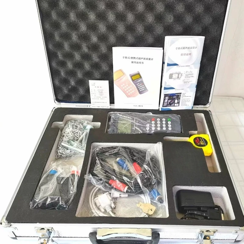 TDS-100H Handheld Ultrasonic Flowmeter, Portable Flowmeter, Water Flow Velocity Detector