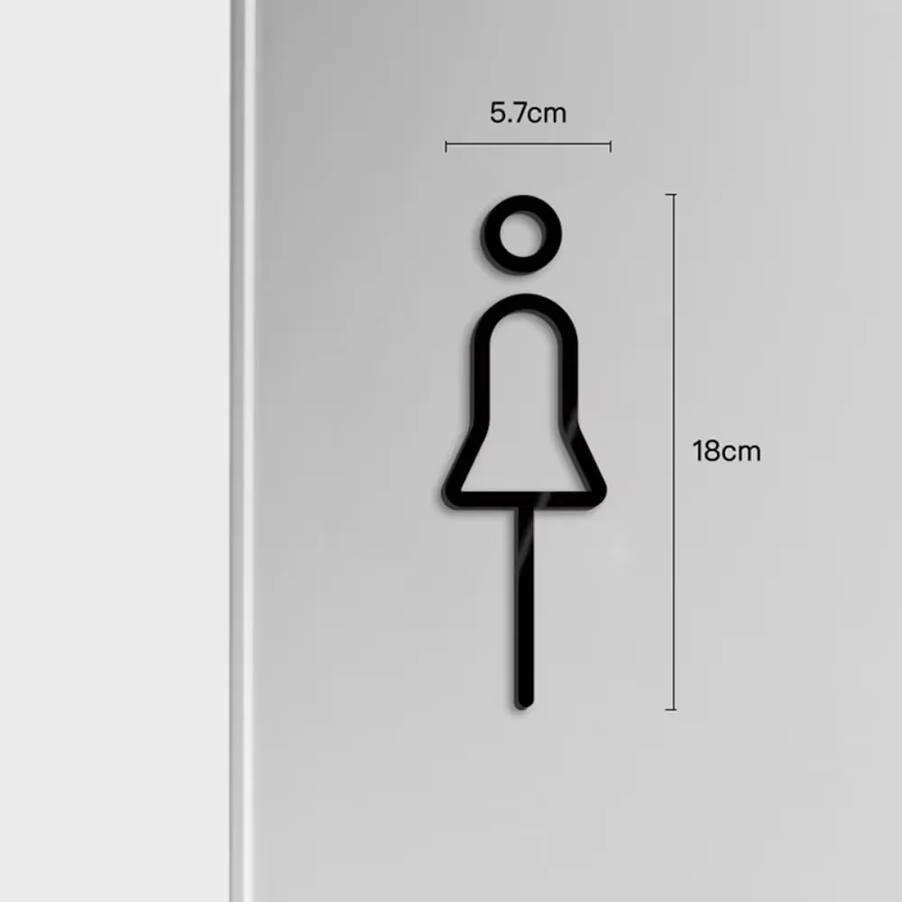 Black Gold Color Toilet Sign Plate - as an Accessory for Home Decor. Inspired by the Art of Murals, It is for Wash Room Door. image 6