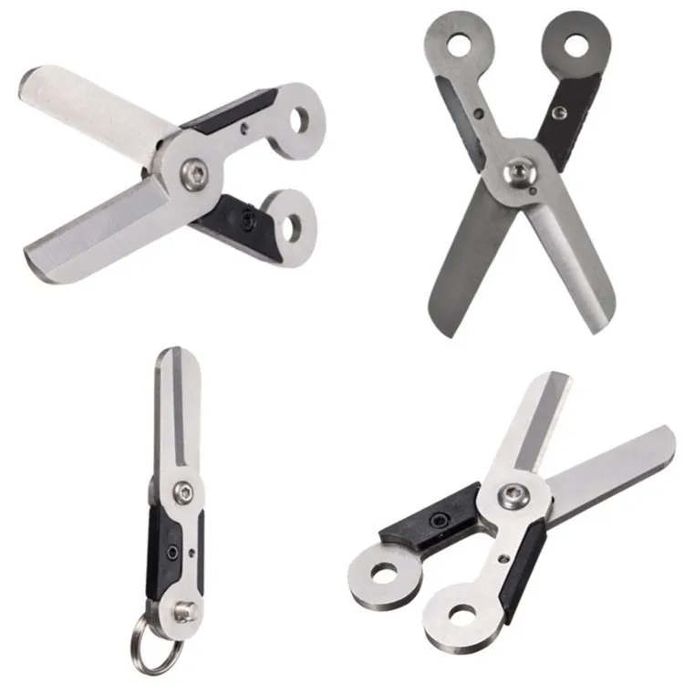 

Outdoor Mini Scissors Keychain Survival Tool Mountaineering Portable EDC Multi Functional Stainless Steel Scissors