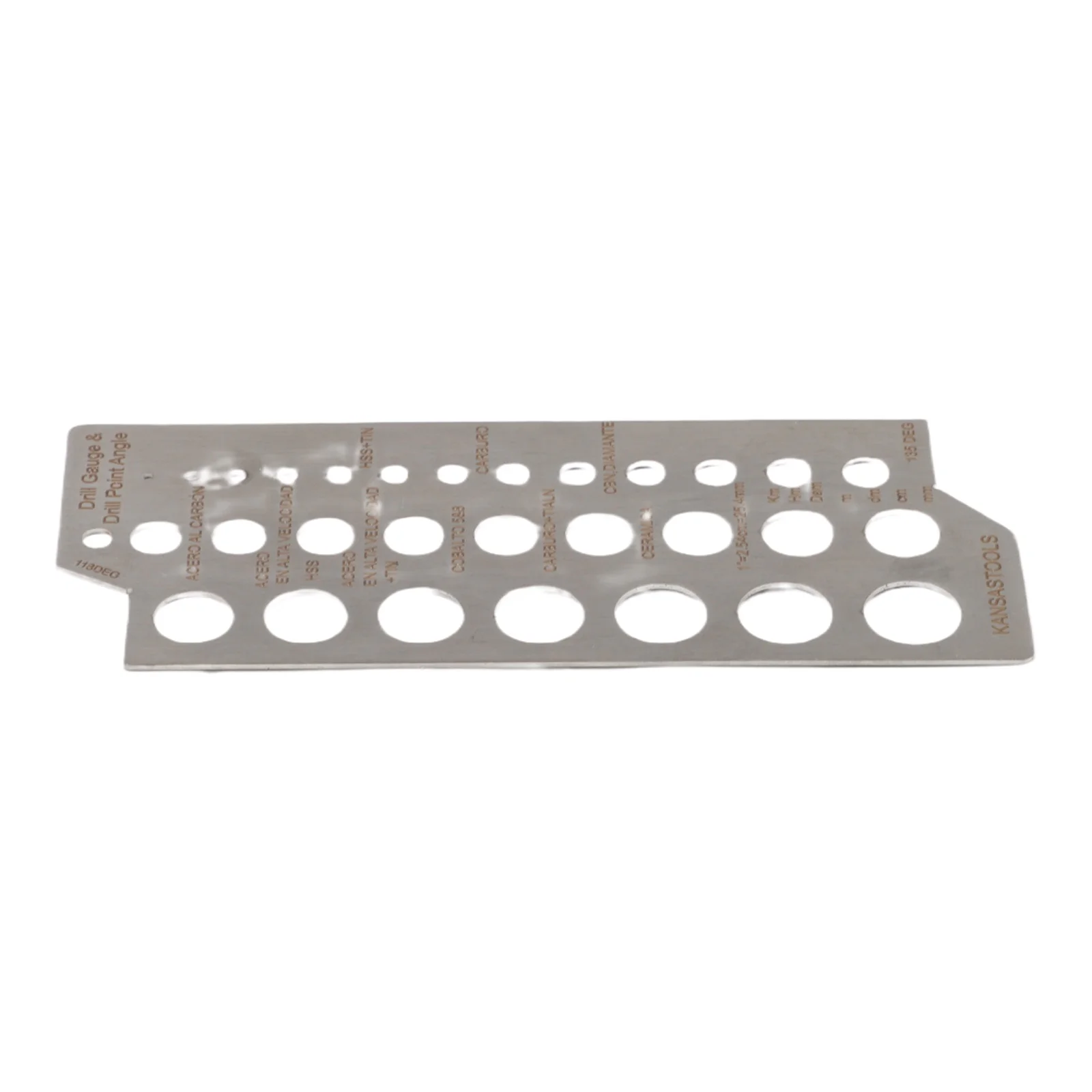 30 Hole Drill Gauge Ruler Metal Ruler Metric Drill Gauge Drill Gauge 1 16 To 1 2 Inch 118 Notches 30 Hole Measurement