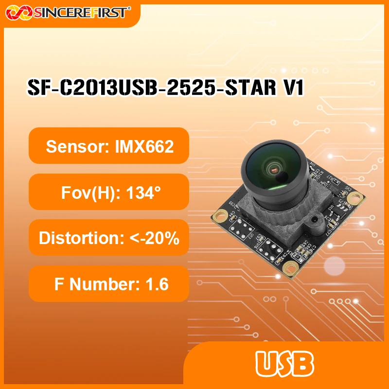Night Vision 2MP Starvis IMX662 CSI 1080p 60fps USB Module Camera Ai Machine Vision USB2.0 Camera Module