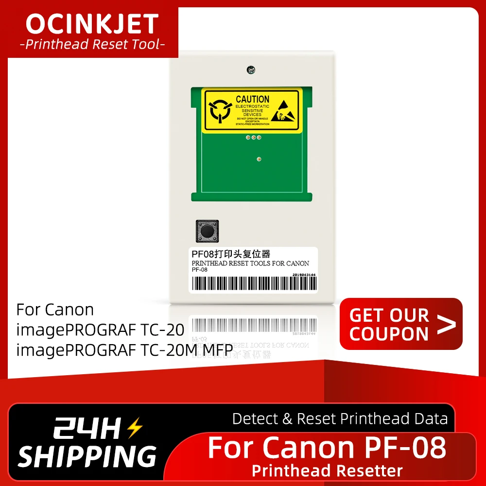 For Canon PF-08 PF08 Printhead Reset Tools Print Head Resetter For Canon imagePROGRAF TC-20 TC-20M MFP Printer