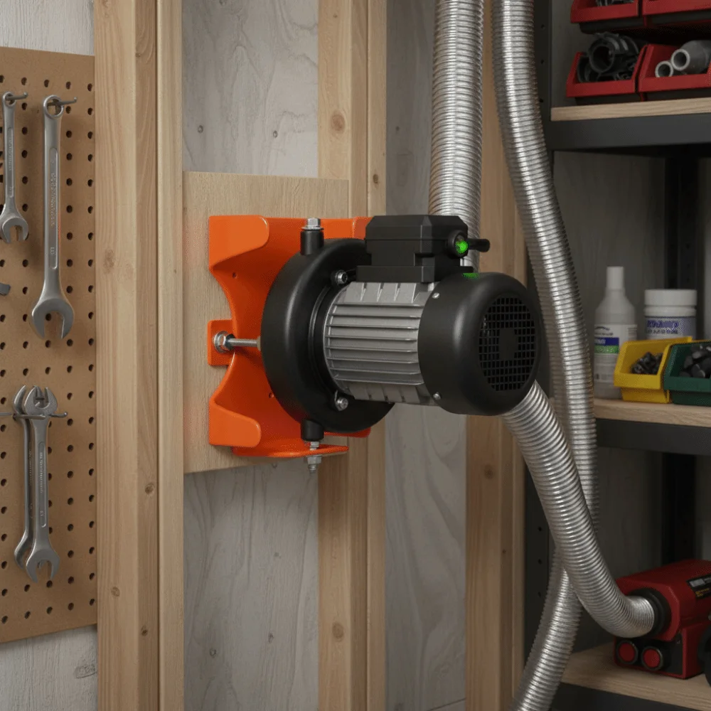 

Heavy Duty Leaf Blower Hanger Tool Storage Protective Mount Blower Rack Orange Color Space-saving Design Blower Mount