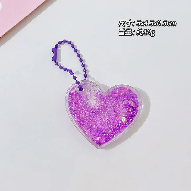 Love Heart Fluid Clear Brick Acrylic Polco Kpop Guka Girl Stickers Idol Photo Decoration DIY Photocard Korean Stationery Album