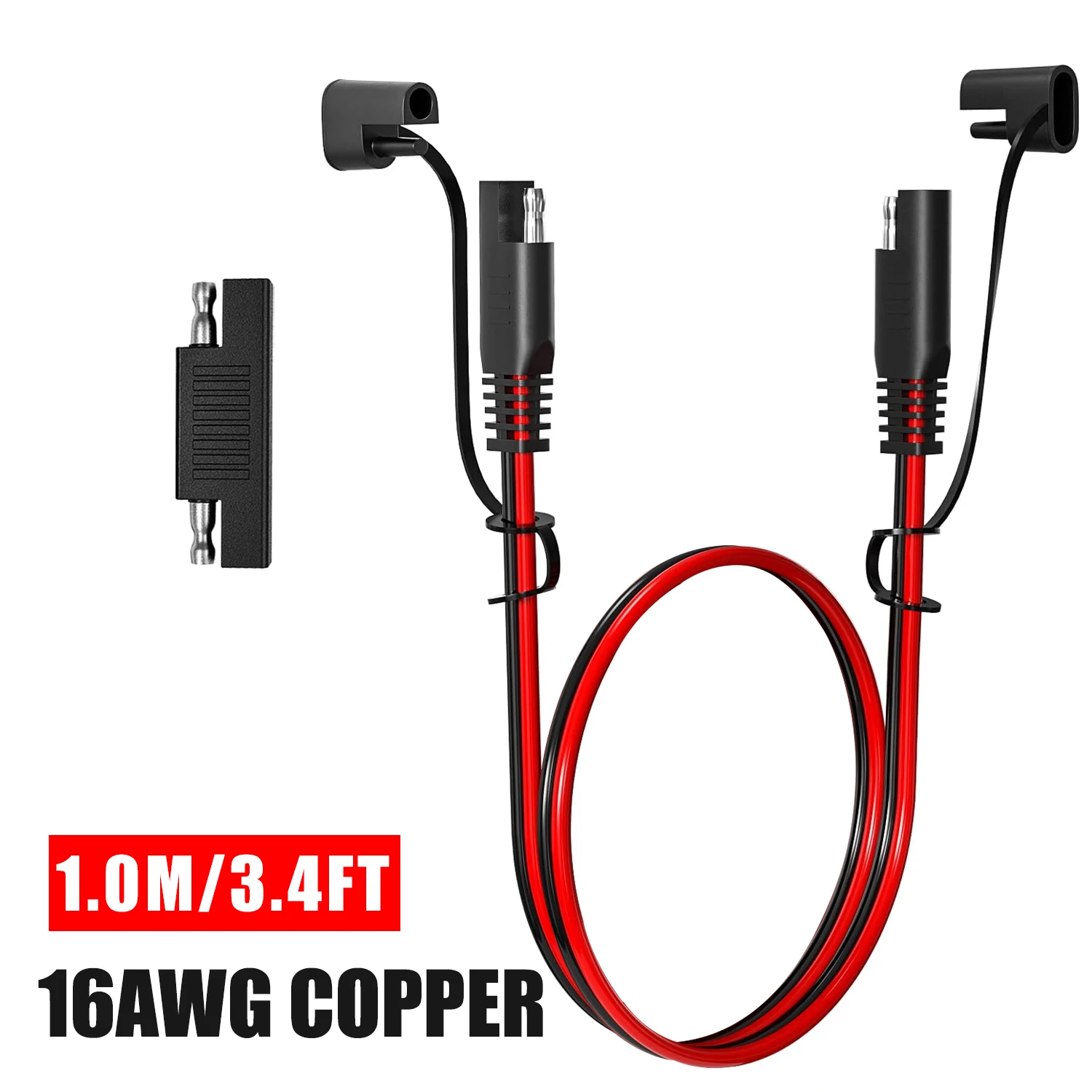 16AWG SAE Quick Connect Harness Extension Cable 1M for Solar Automotive Motorcycle