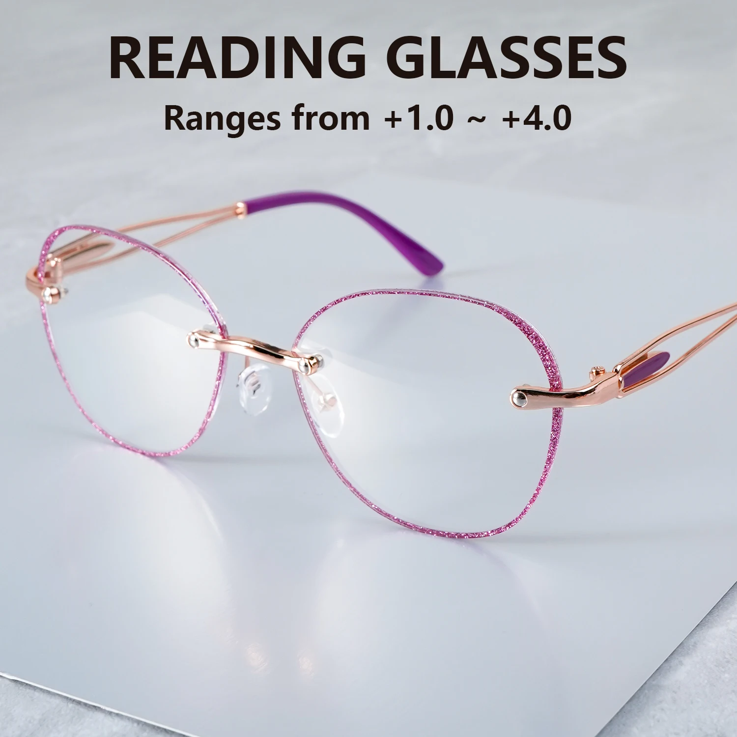 Ovale Retro-Lesebrille für Männer und Frauen – +1,00 bis +4,00 Vergrößerung, Büro- und Computergebrauch, trendige Lesebrille – Detail 3