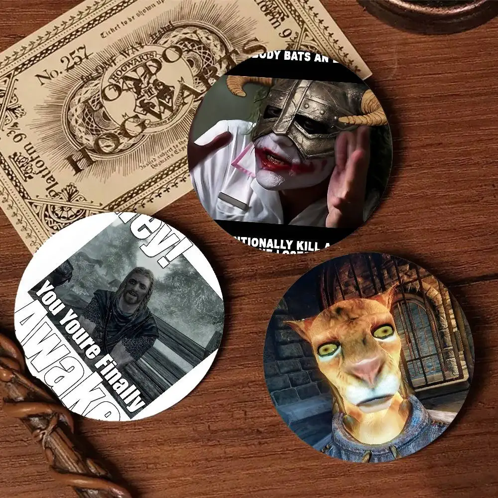 يا أنت أخيرًا مستيقظًا Skyrim Meme شارات دبابيس دبابيس التلبيب دبابيس قبعة دبابيس هدايا ديكور حقائب الظهر #5