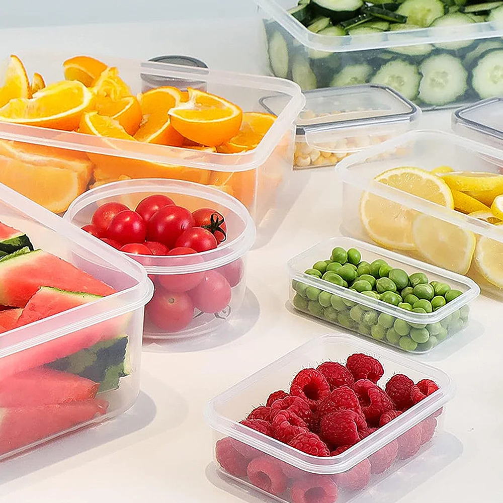 12-teiliges Lebensmittel-Aufbewahrungsbox-Set Frischhaltebox Lunchbox Lebensmittelbehälter mit Deckel für Outdoor-Picknicks Küchenaufbewahrung – Detail 5