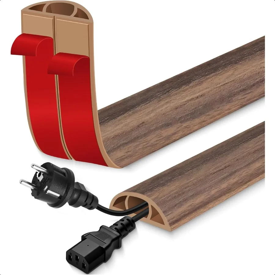 غطاء سلك أرضي للأسلاك على الأرض سلك ذاتي اللصق مخفي أغطية أسلاك إدارة الكابلات الأرضية لحماية الحبال تمنع الكابينة #1