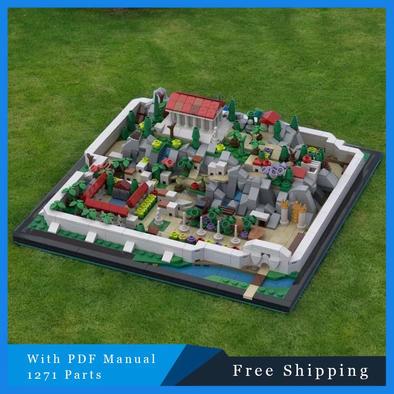 1271 PCS Medieval Creative Architectural Scenery Building Block Middle Ages Urban Street View Bricks Model Assembly Toy For Kid