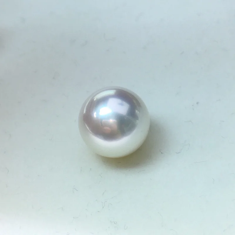 Fashion 14-15mm Half Hole Big Round Seawater White Loose Pearls High Luster,Less Flaw,Fine Quality Beads for Women Stud Earrings