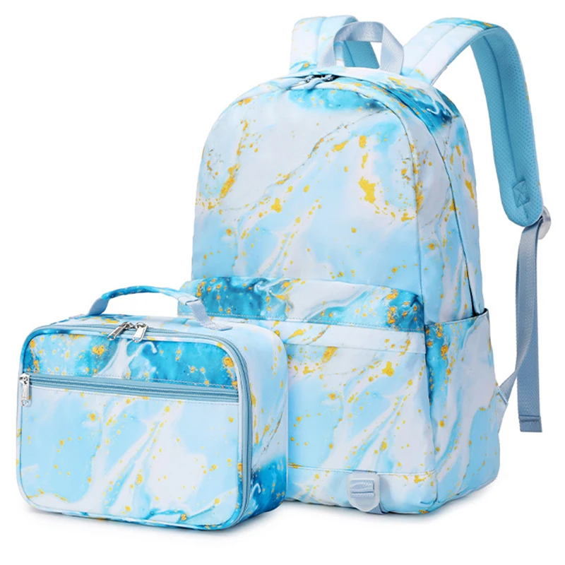 

New Mochilas Para Mujer Teen Girls School Backpack Kids Bookbag Set with Lunch Box Travel Laptop Backpack Printing Daypacks