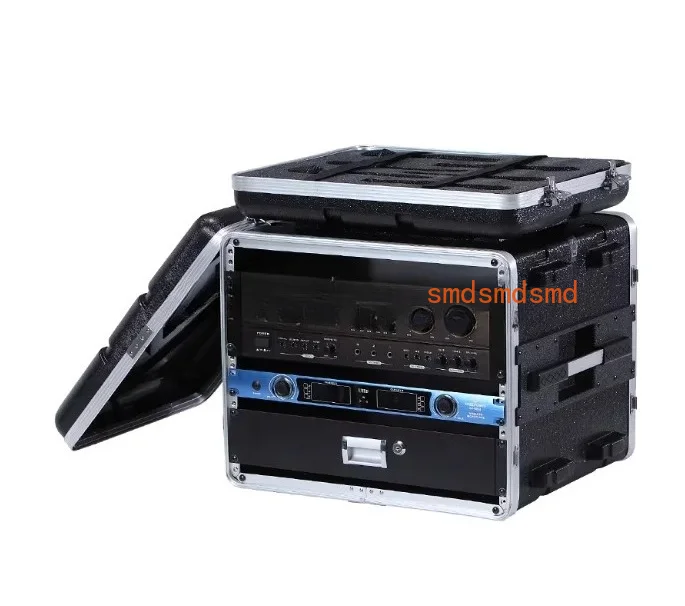ABS plastic portable air case power amplifier 4U microphone receiver drawer 6U chassis