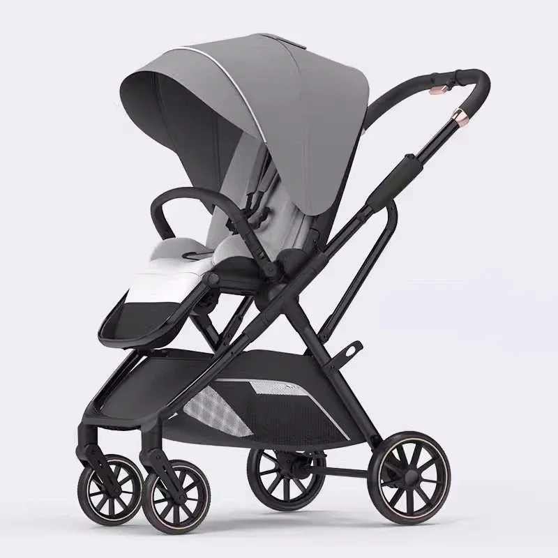 

2024 New Arrival High View Portable Baby Stroller Ergonomics Seat Bassinet for Newborn One Hand to Recline Pram