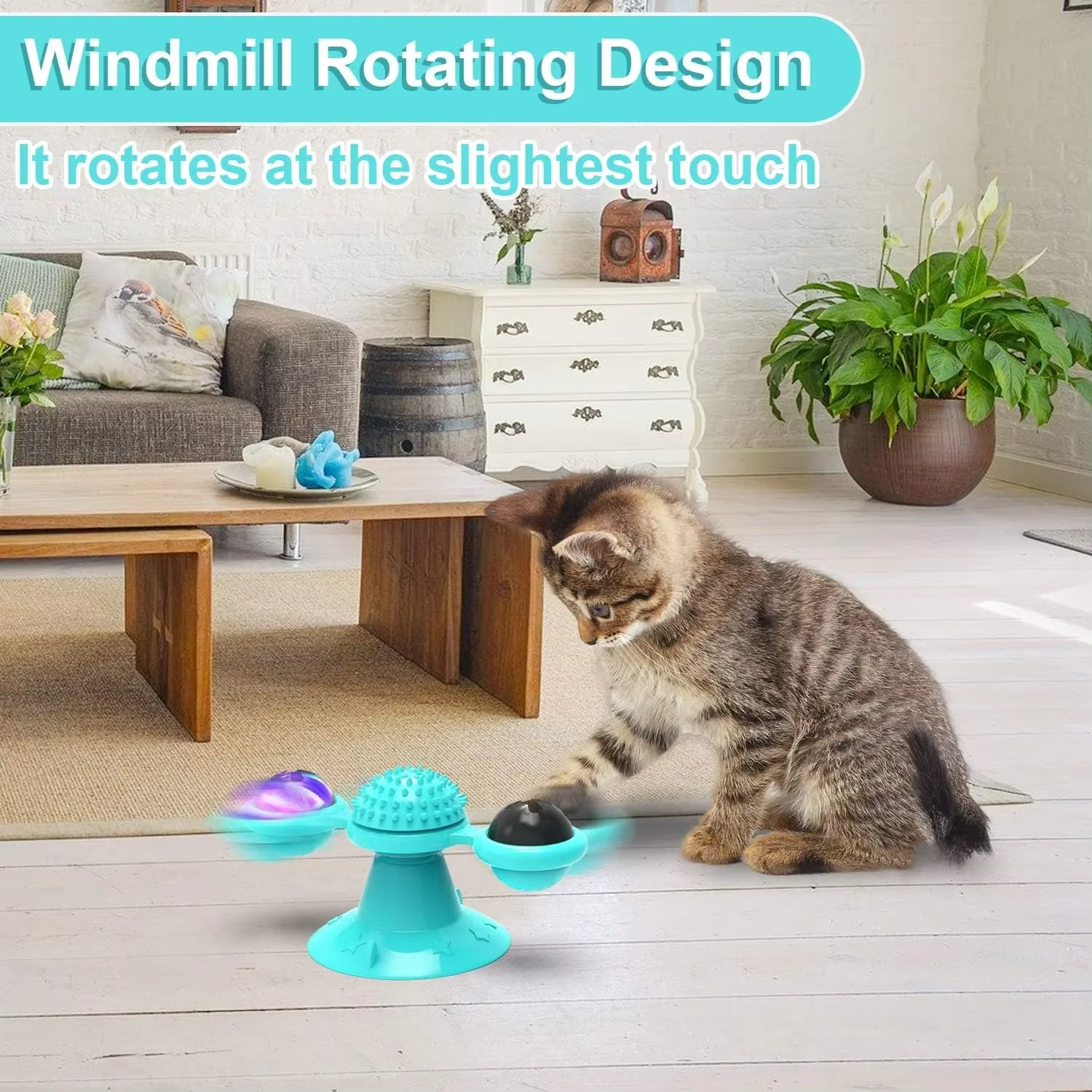 Wall Mount Funny Pet Spinner  Toys Turntable Interactive Cat String Toys with Suction  Spinning Cat Toy Cat teether Mofusand cat