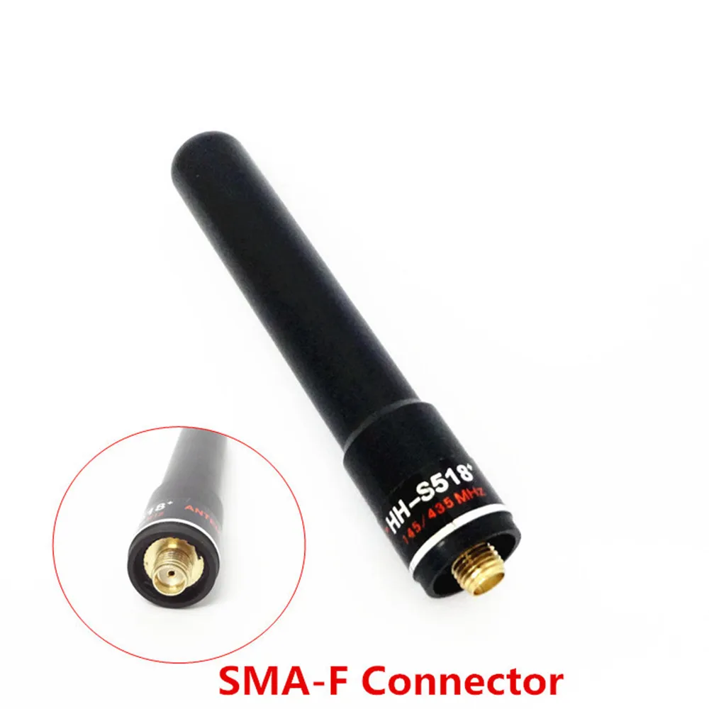 Imagem -02 - Alto Ganho Hh-s518 Mais uv 145 435mhz Antena de Banda Dupla Sma-f Antena de Mão Curta para Baofeng Uv5r Rádio em Dois Sentidos Retevis Sma-fêmea