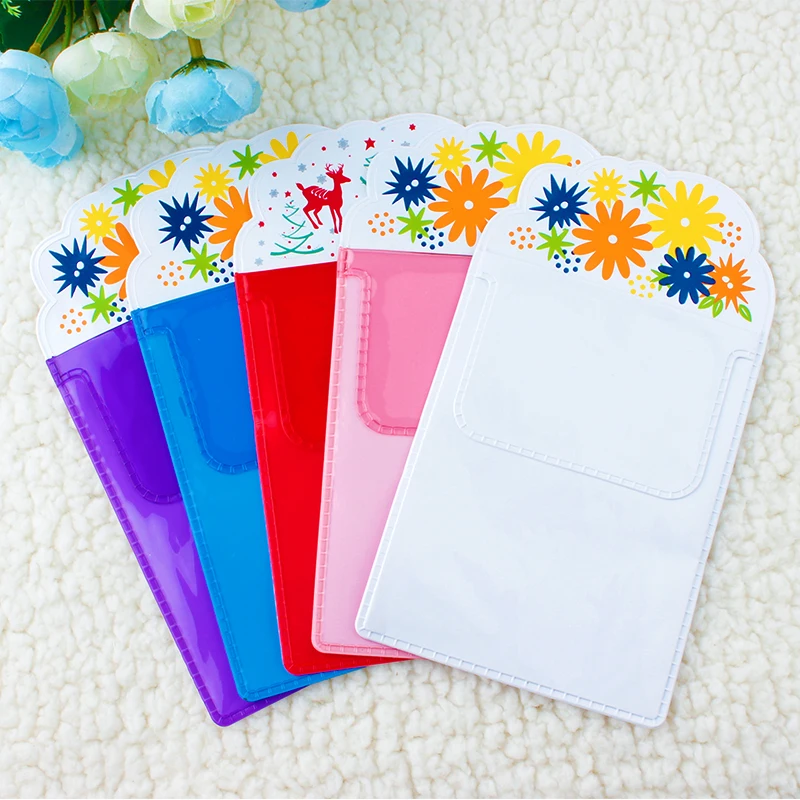 doctor nurse pvc flower pattern pen pocket protector Christmas gift for nurse  flasp vinyl pvc pocket Pen Holder for Pen Leaks