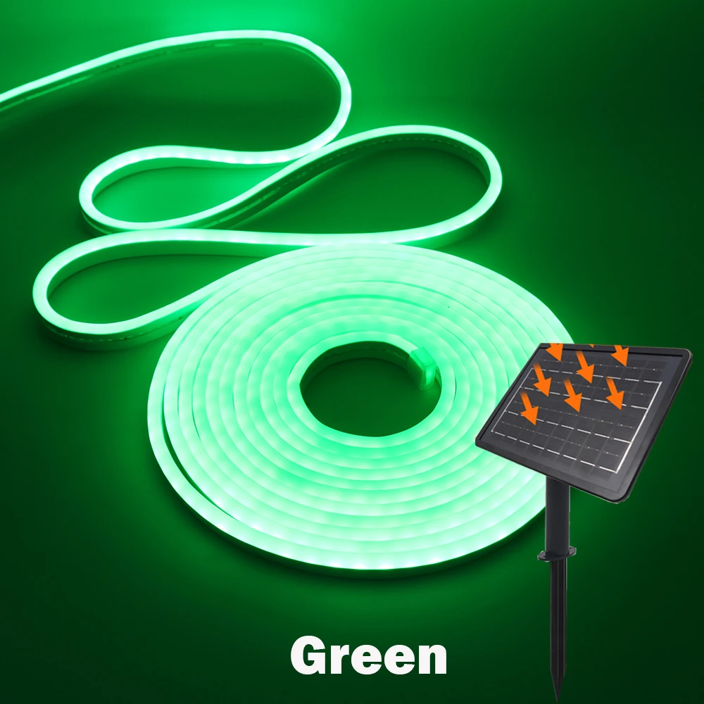 KISUFU DC24V Solar LED Neon Strip Light Multi-color 6x12mm 3