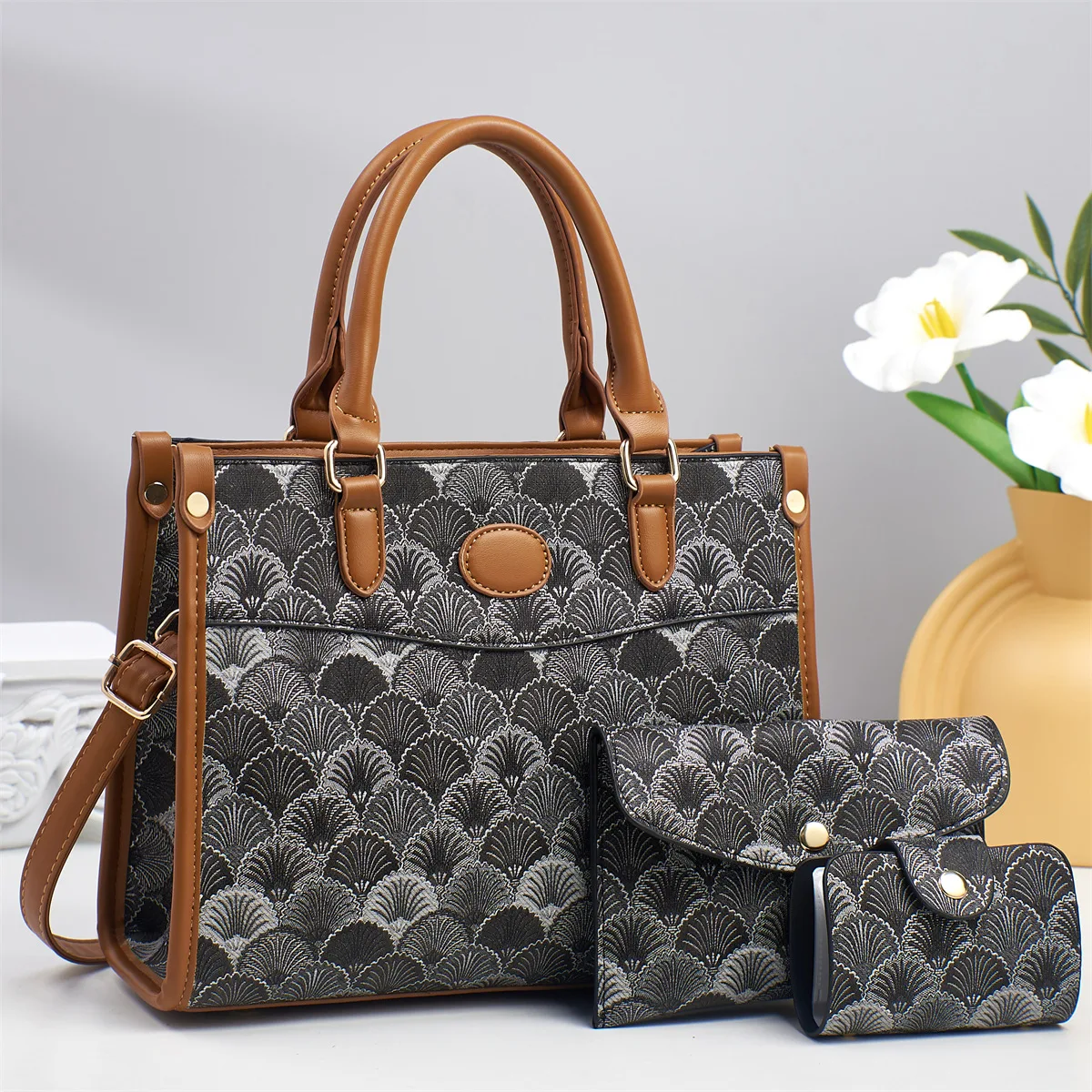

Fashion New Women'S Shoulder Bag 3PCS Luxury Brand Designer Handbag High Quality Tote Bag Large Capacity Casual Crossbody Bag