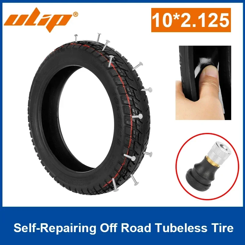 

Ulip 10x2.125 Tubeless Tires for F20 F25 F30 F40 Mi 4 Lite 2nd Gen Scooter Tyre Replace 10Inch Off-Road Self-Repairing Tires