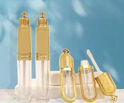 1pc Lip Gloss Tubes Empty Plastic 8ml Gold Crown DIY Cosmetic Containers Lipgloss Tubes Wholesale Cute Lip Glaze Bottle