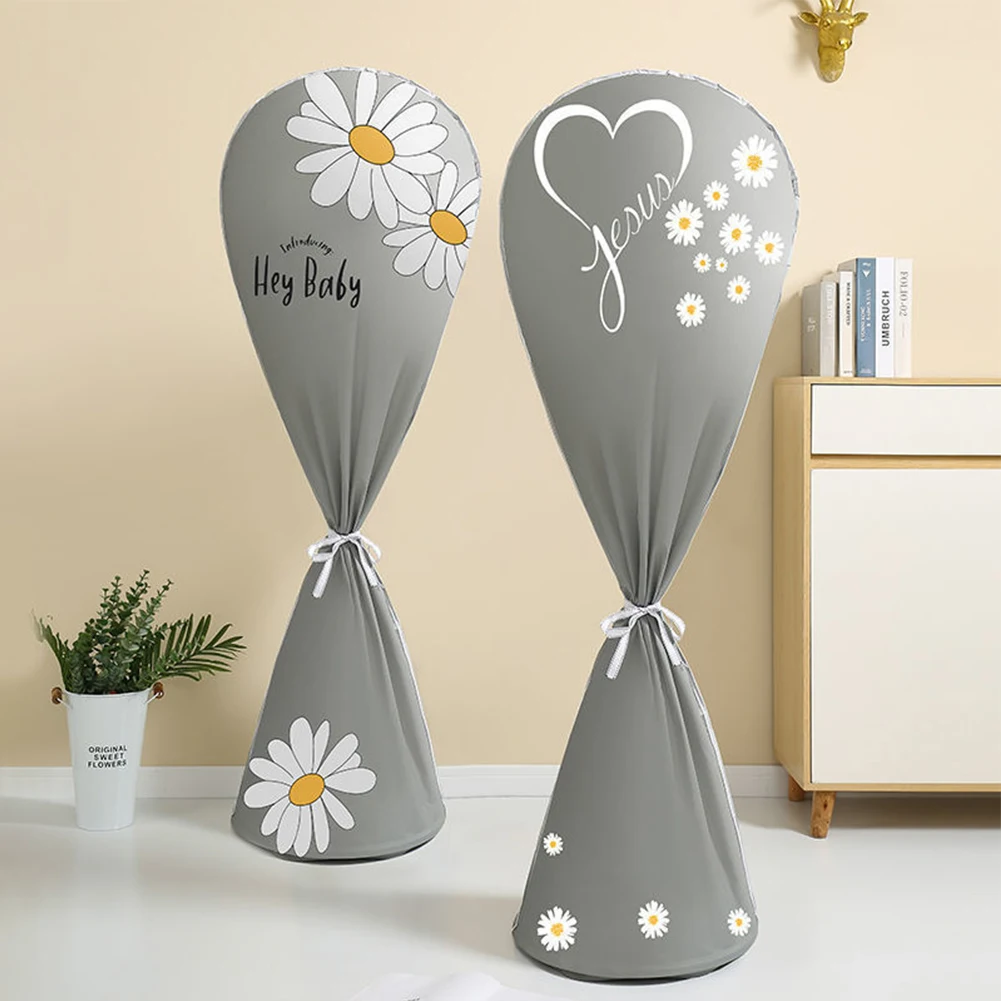 Washable Pedestal Cover Waterproof Fan Cover PEVA Material Anti-Pinch Feature Comprehensive Coverage Elastic Band Design