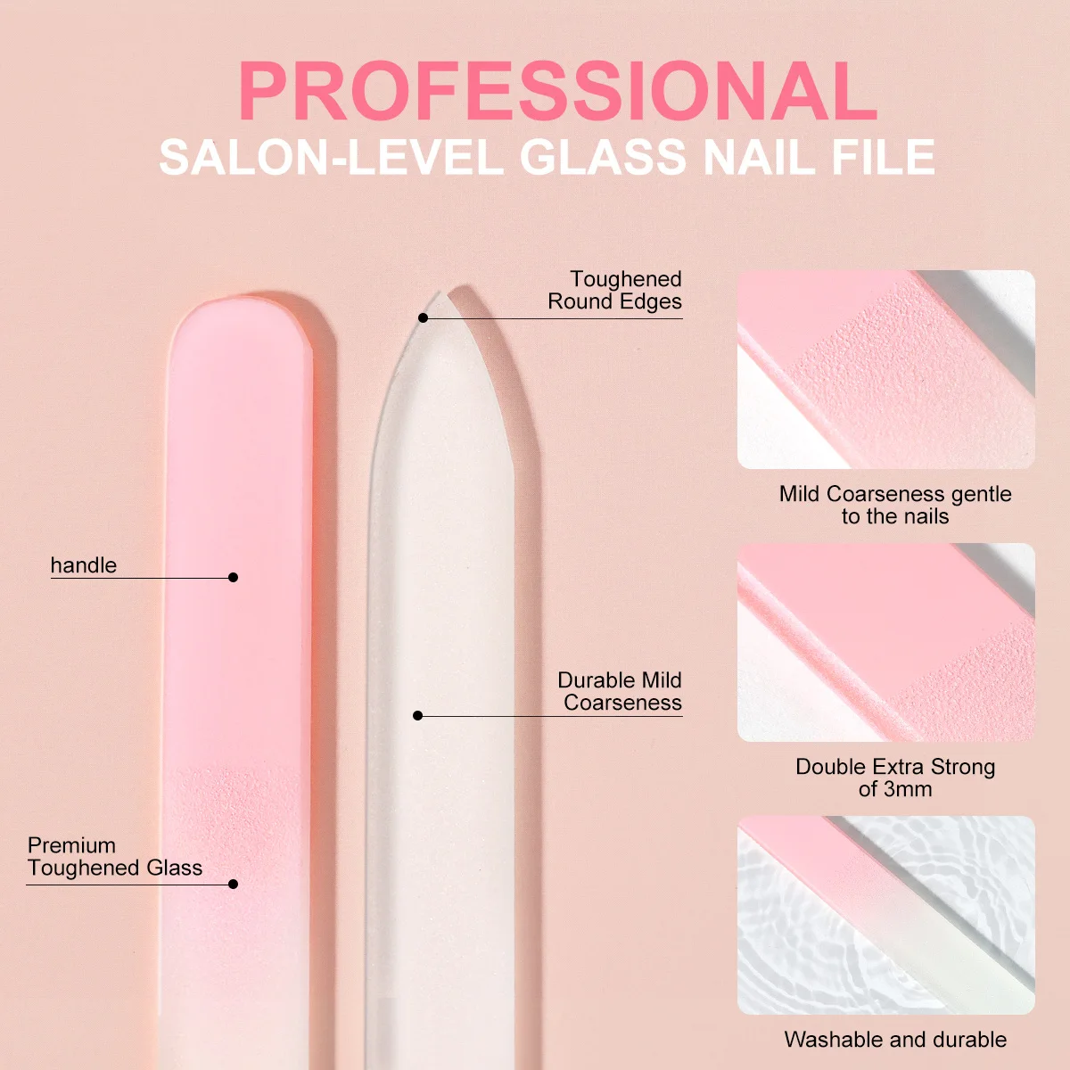 Color Nano Glass Nail File Transparent Crystal Nail Polish Rubbing Strip Polishing Remover And Shining Nail Files Manicure Tools